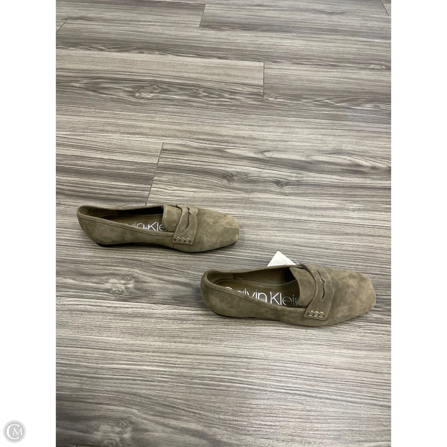 Shoes Flats By Calvin Klein In Grey, Size: 6