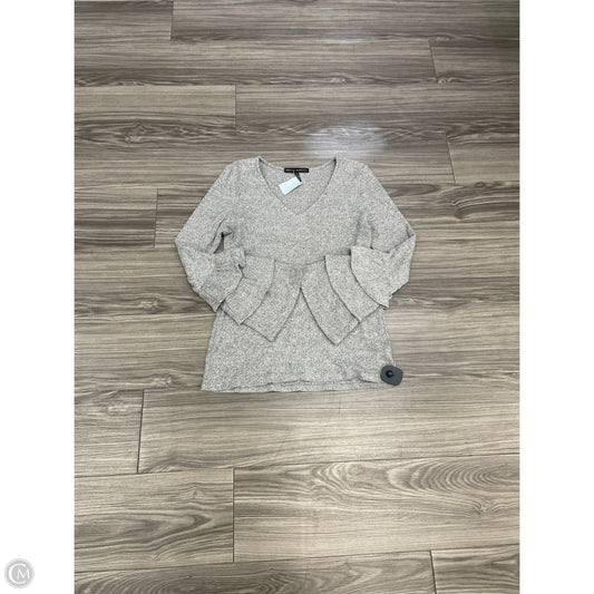 Top Long Sleeve By White House Black Market In Grey, Size: M