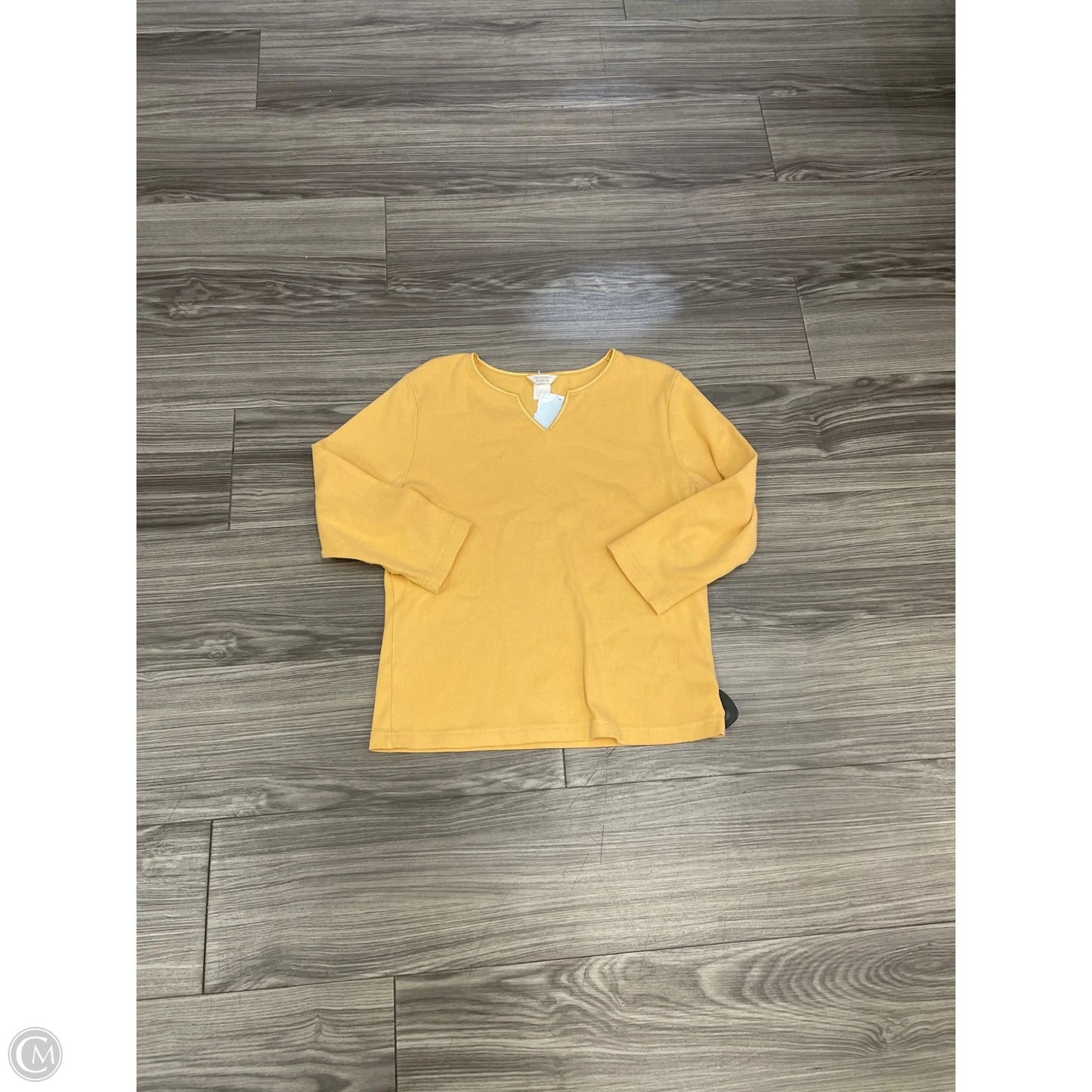 Top Long Sleeve By Christopher And Banks In Yellow, Size: M