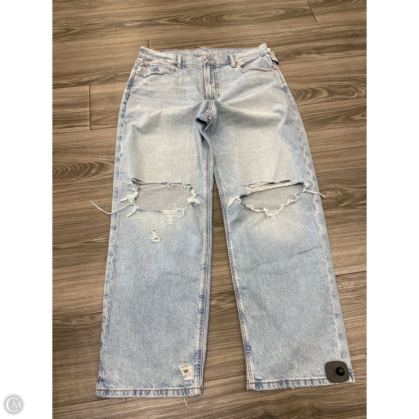 Jeans Wide Leg By American Eagle In Blue, Size: 10