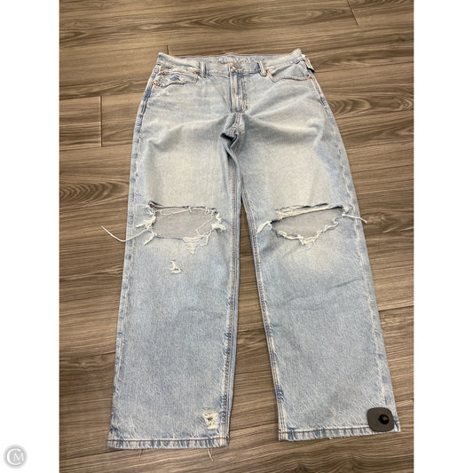 Jeans Wide Leg By American Eagle In Blue, Size: 10