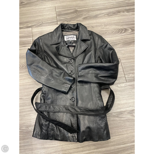 Jacket Leather By Clothes Mentor In Black, Size: M