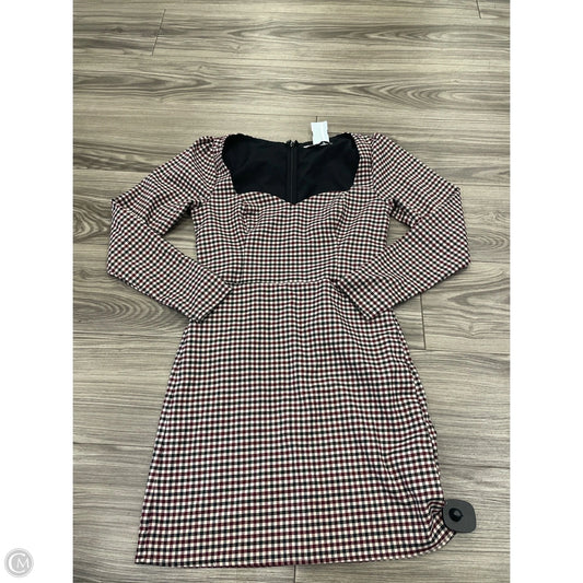 Dress Casual Midi By Abercrombie And Fitch In Plaid Pattern, Size: Xs