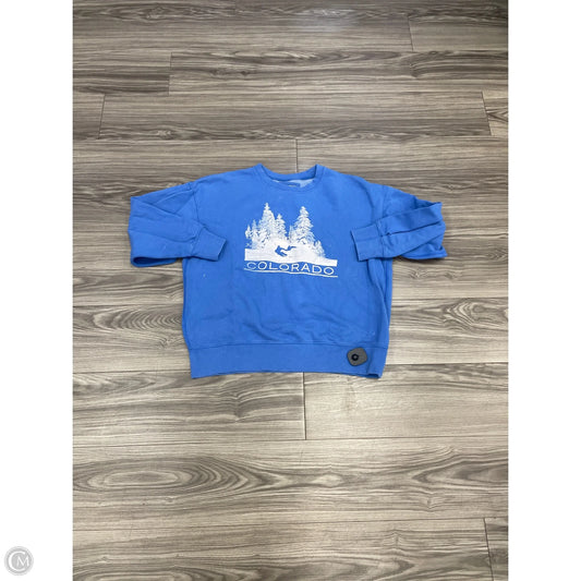 Sweatshirt Collar By American Eagle In Blue, Size: M