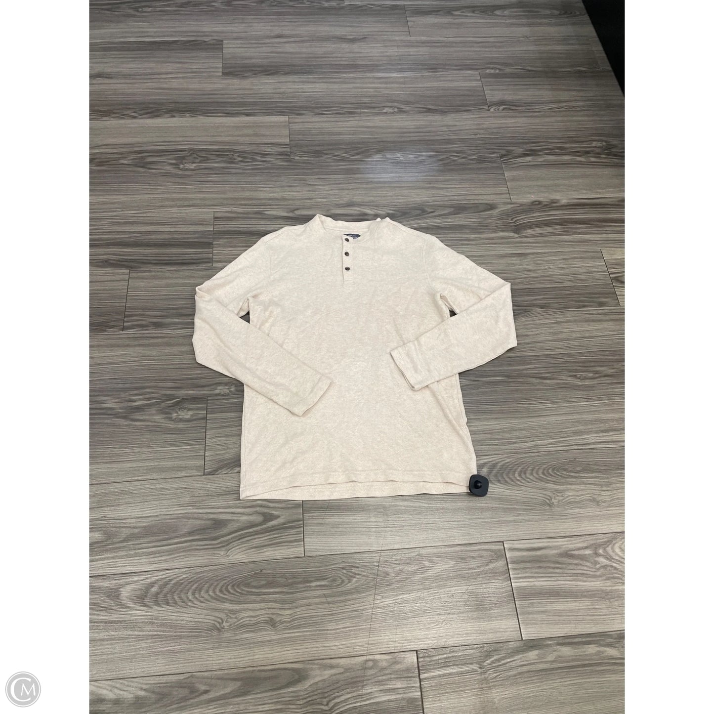 Top Long Sleeve By St Johns Bay In Cream, Size: L