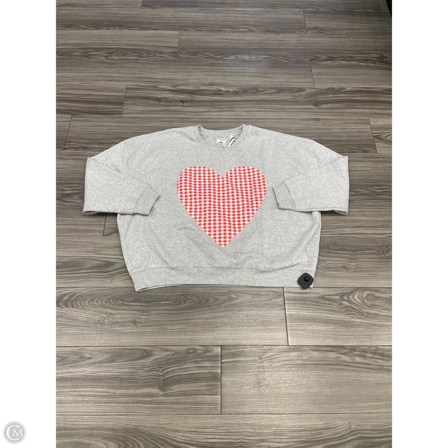 Sweatshirt Crewneck By Grayson Threads In Grey & Red, Size: 1x