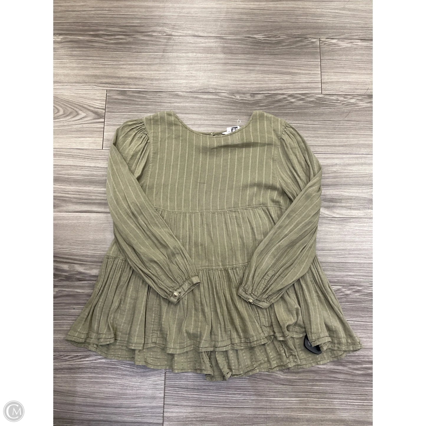 Top Long Sleeve By American Eagle In Green, Size: S