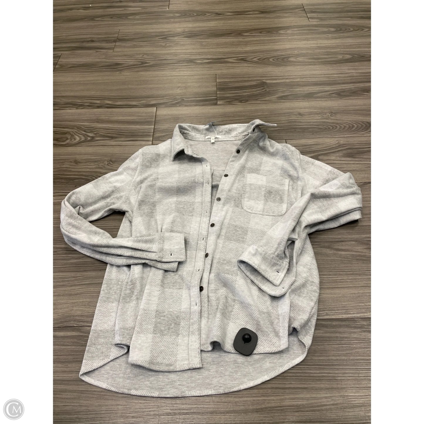 Top Long Sleeve By Maurices In Plaid Pattern, Size: Xl