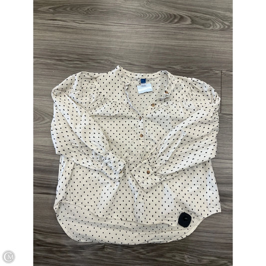 Top Long Sleeve By Old Navy In Polkadot Pattern, Size: L