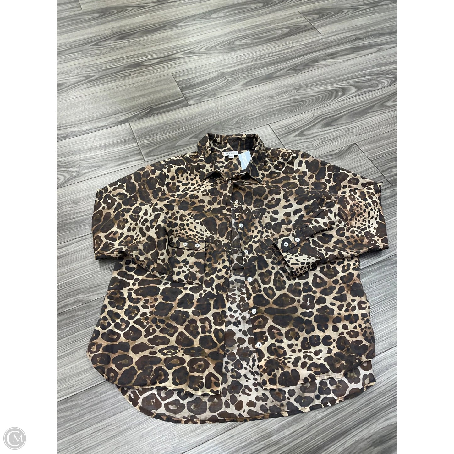Top Long Sleeve By Bailey 44 In Animal Print, Size: L
