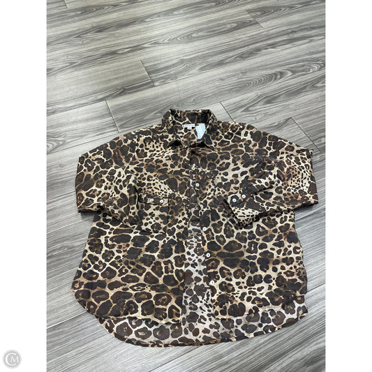 Top Long Sleeve By Bailey 44 In Animal Print, Size: L