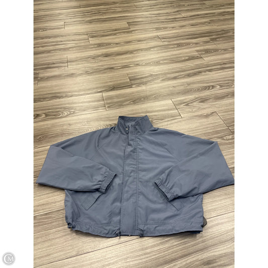 Jacket Windbreaker By Ultra Flirt In Blue, Size: M