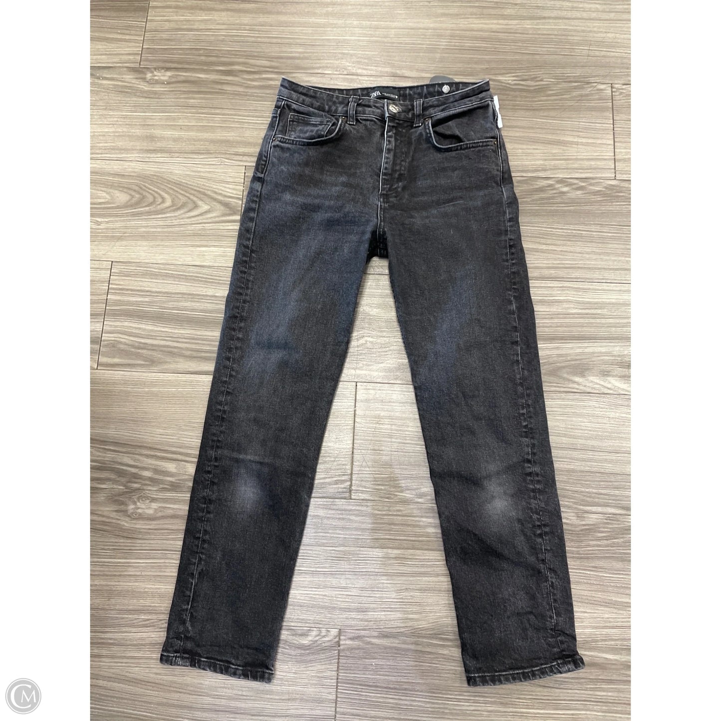 Jeans Straight By Zara In Black, Size: 4