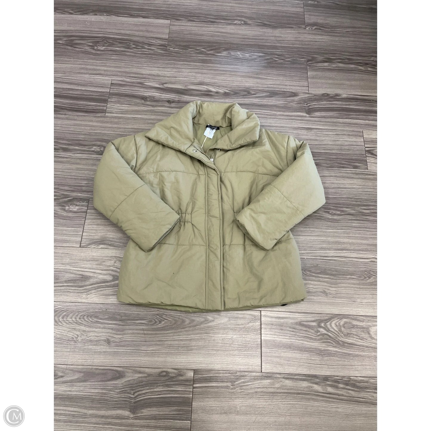 Coat Puffer & Quilted By Blu Pepper In Green, Size: L