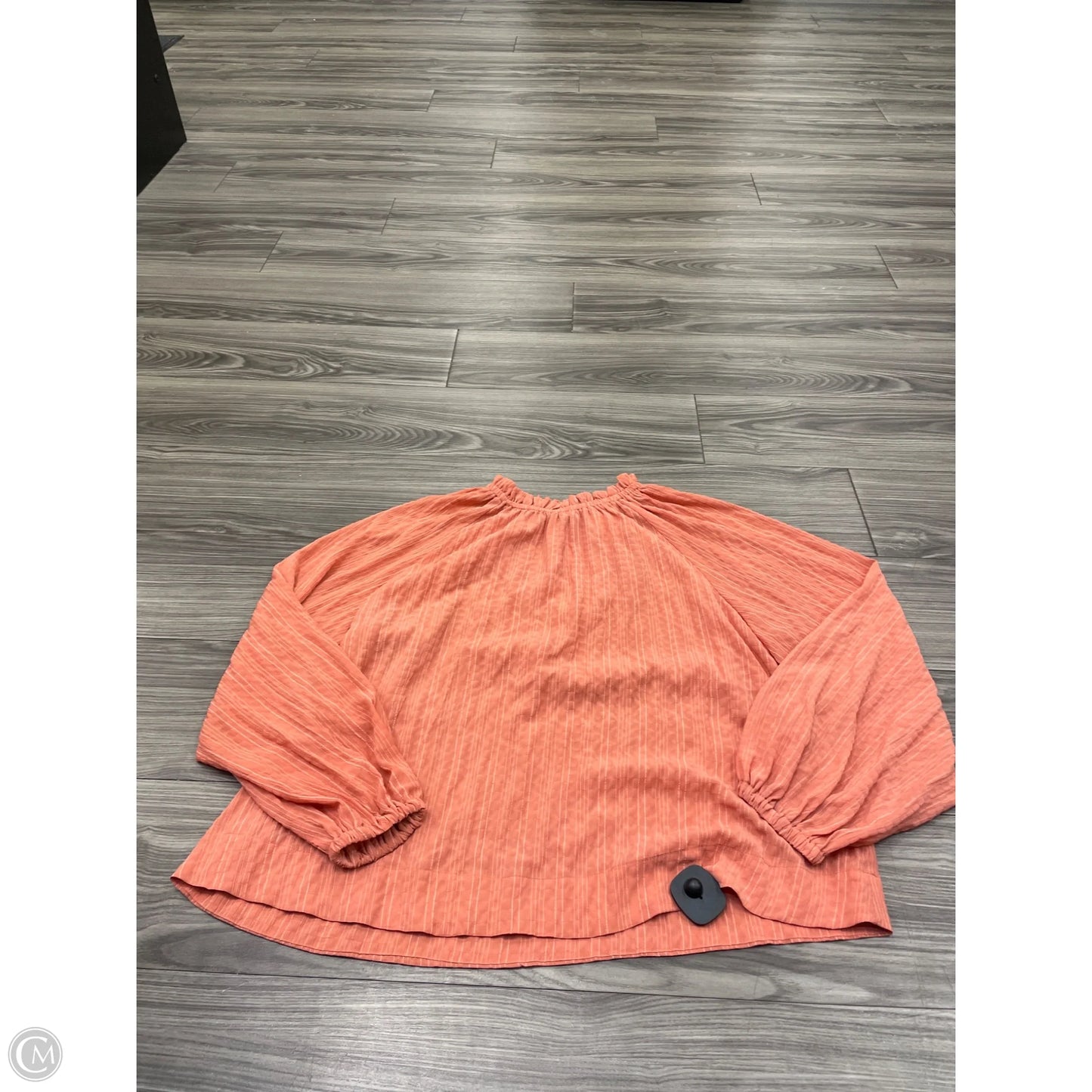 Top Long Sleeve By Prologue In Orange, Size: L