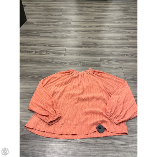 Top Long Sleeve By Prologue In Orange, Size: L