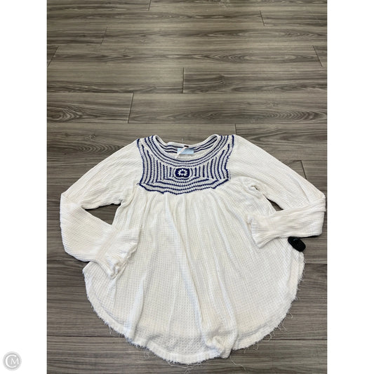 Top Long Sleeve By Free People In White, Size: M