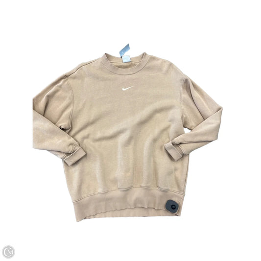 Athletic Sweatshirt Crewneck By Nike In Brown, Size: Xs