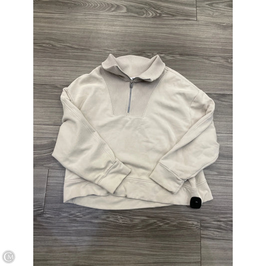 Athletic Sweatshirt Collar By Athleta In Cream, Size: Xl