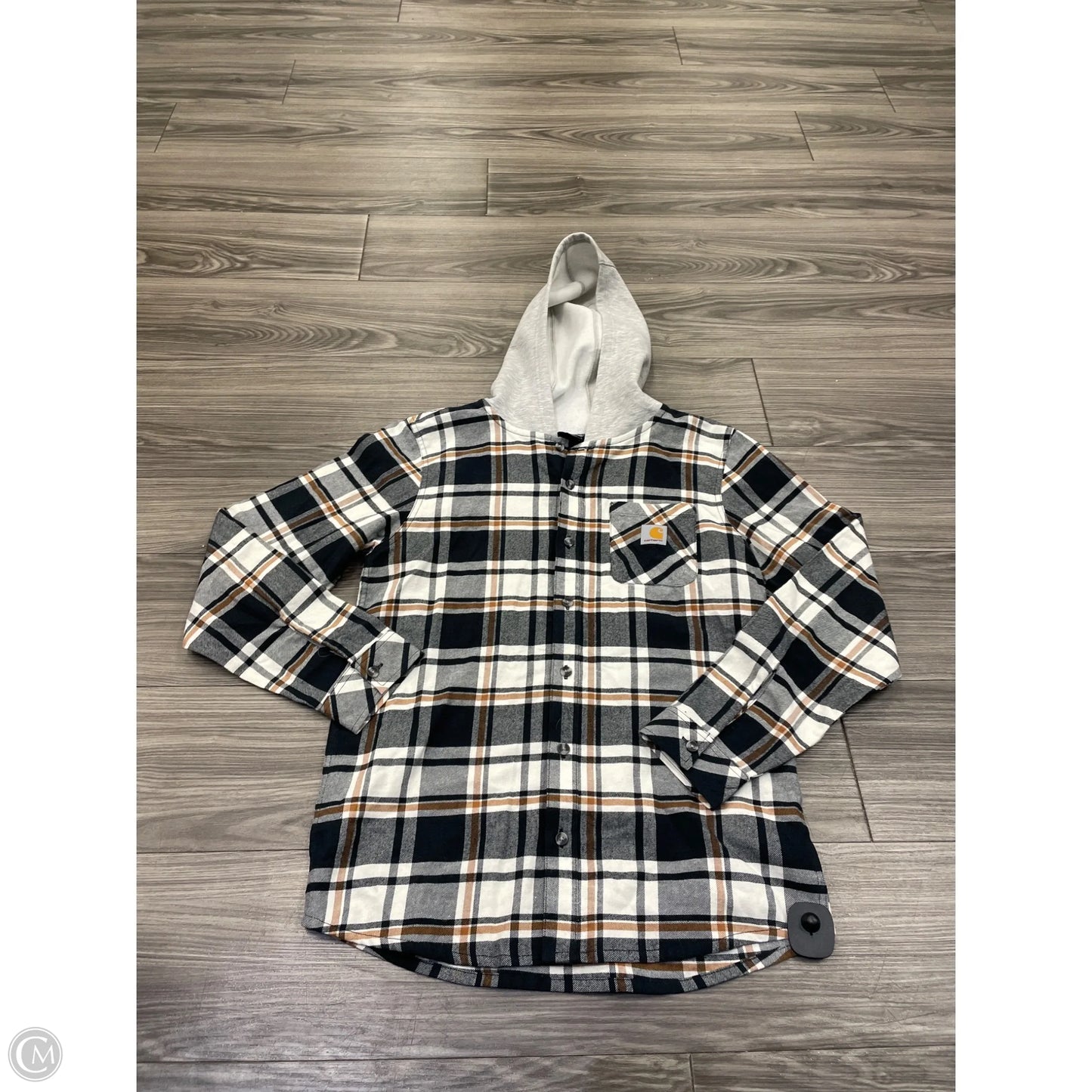 Jacket Shirt By Carhartt In Plaid Pattern, Size: Xl