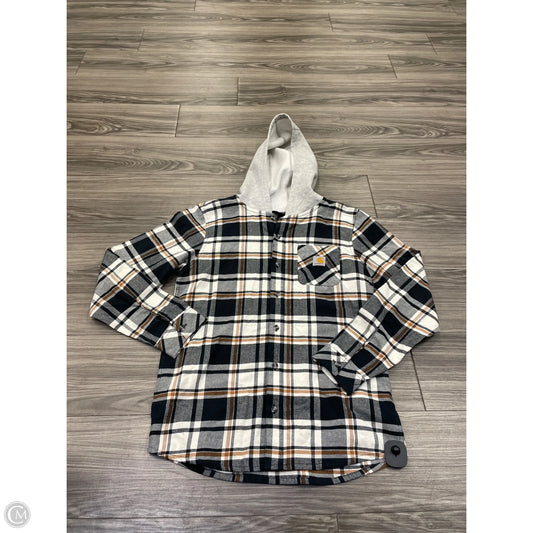 Jacket Shirt By Carhartt In Plaid Pattern, Size: Xl