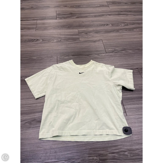 Athletic Top Short Sleeve By Nike In Green, Size: S