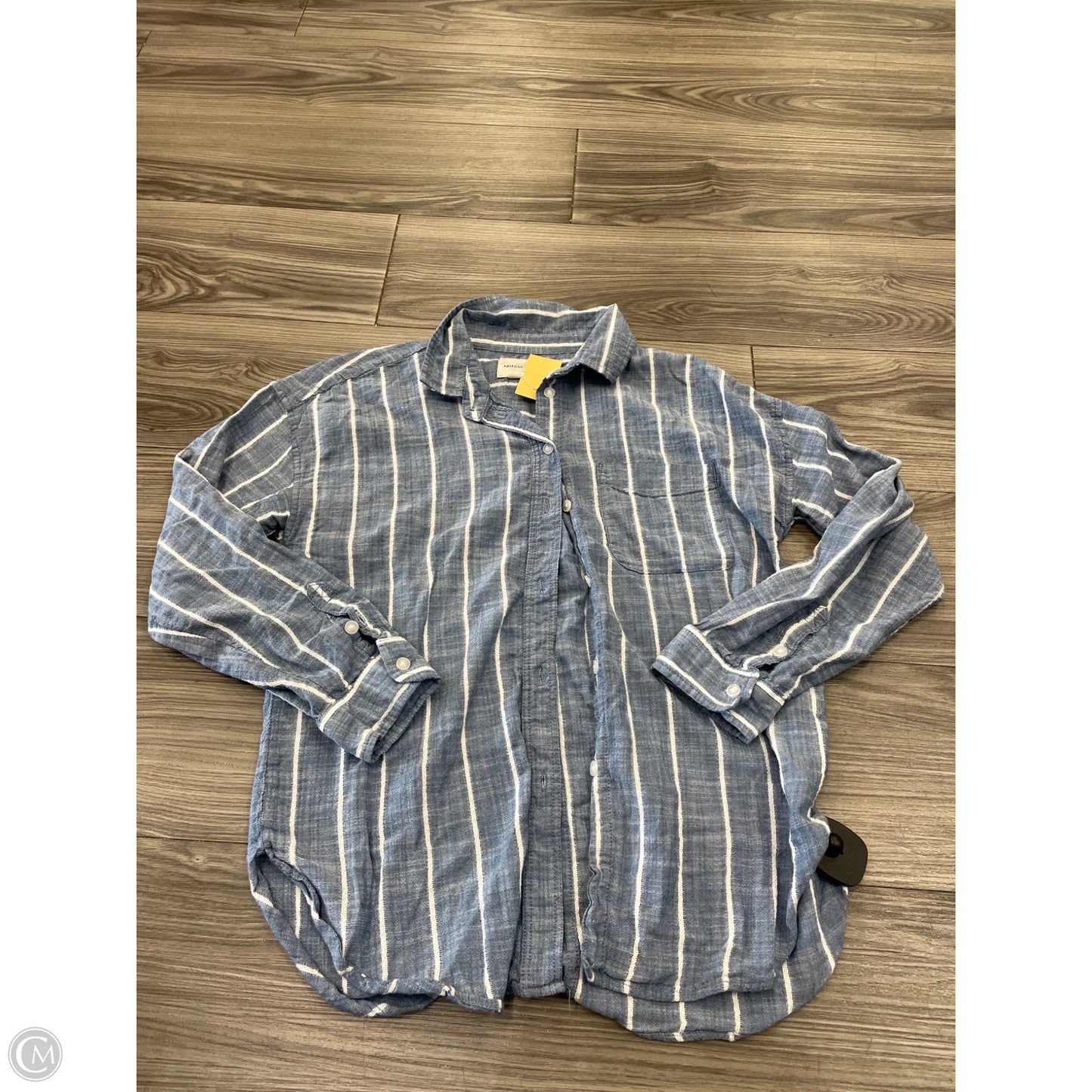 Top Long Sleeve By American Eagle In Striped Pattern, Size: Xs