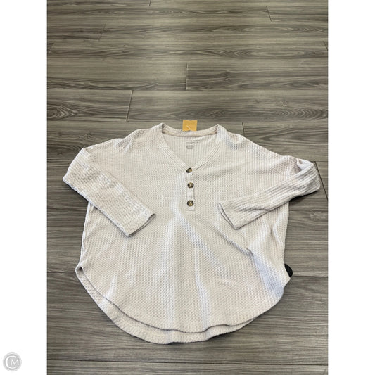 Top Long Sleeve By American Eagle In Cream, Size: Xs