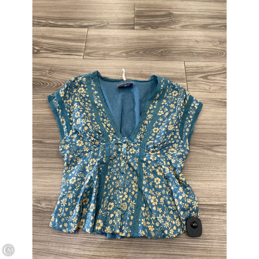 Top Short Sleeve By Free People In Floral Print, Size: M