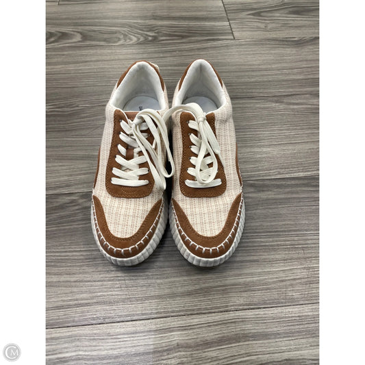 Shoes Sneakers Platform By Universal Thread In Brown & Cream, Size: 7.5