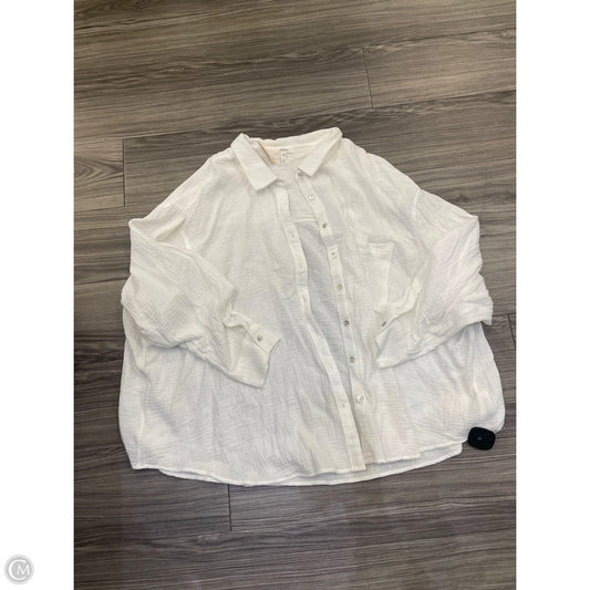 Top Long Sleeve By Maurices In White, Size: 4x