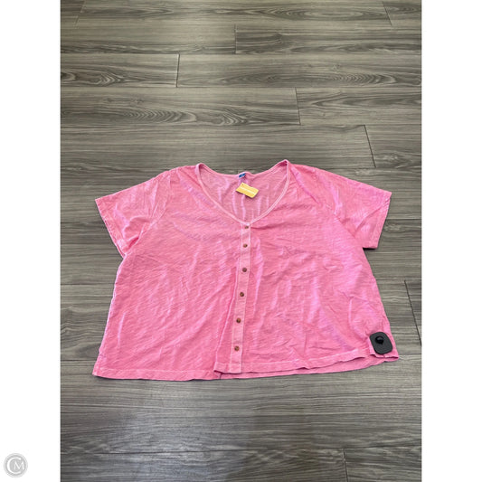 Top Short Sleeve By Old Navy In Pink, Size: 2x