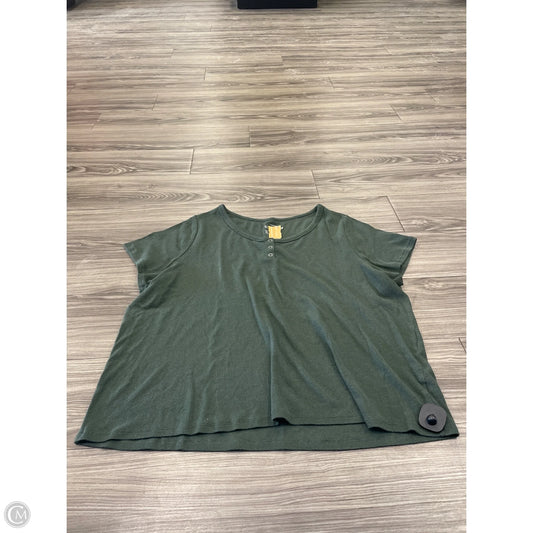 Top Short Sleeve By Terra & Sky In Green, Size: 4x