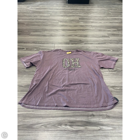 Top Short Sleeve By Maurices In Purple, Size: 4x