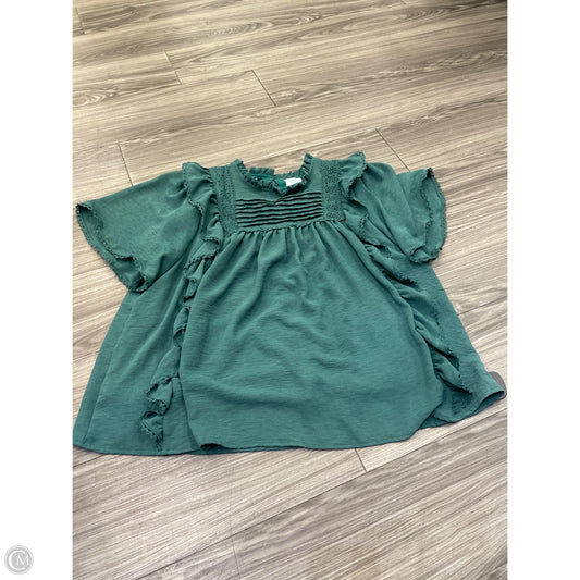 Top Short Sleeve By Clothes Mentor In Green, Size: M
