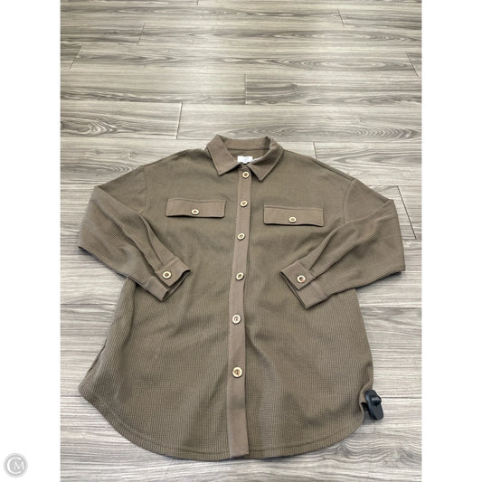 Top Long Sleeve By Clothes Mentor In Brown, Size: M