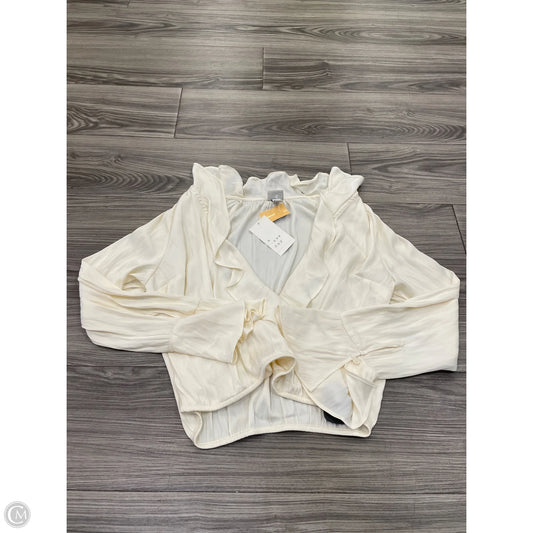 Top Long Sleeve By A New Day In Cream, Size: M