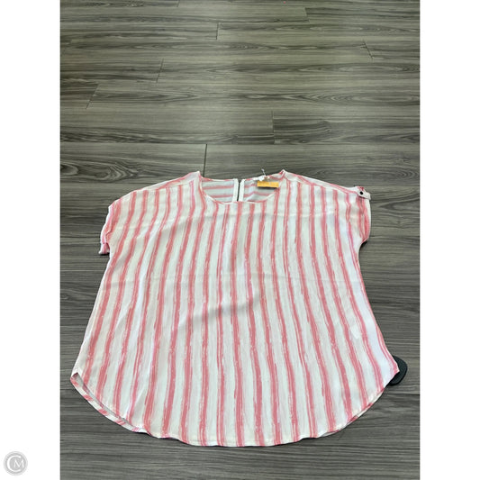 Top Short Sleeve By Maurices In Striped Pattern, Size: M