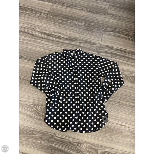 Top Long Sleeve Designer By Karl Lagerfeld In Polkadot Pattern, Size: S