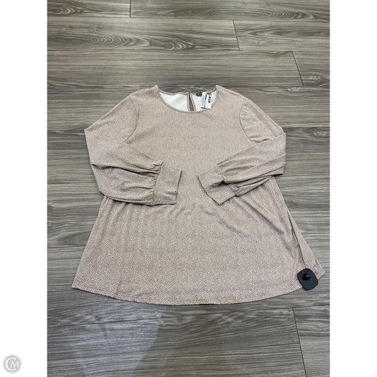 Top Long Sleeve By Adrianna Papell In Polkadot Pattern, Size: L