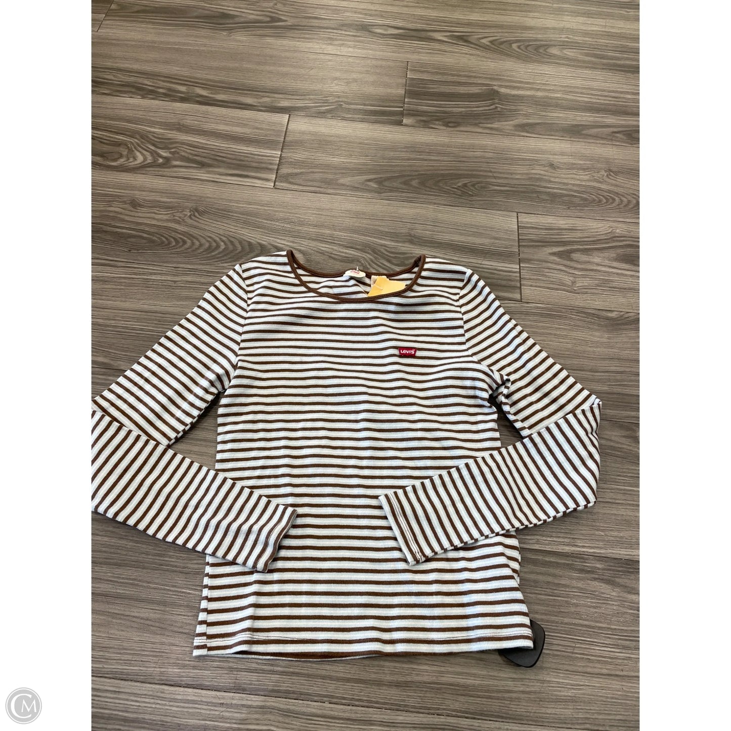 Top Long Sleeve By Levis In Striped Pattern, Size: L