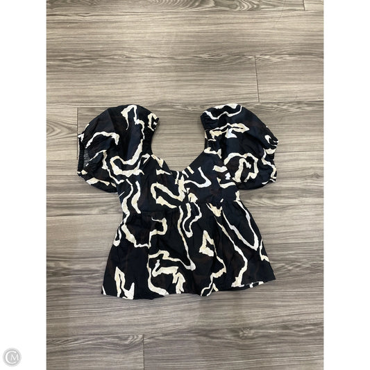 Top Short Sleeve By Nine West In Black, Size: L