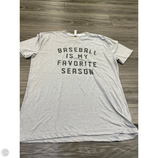 Top Short Sleeve By Clothes Mentor In Grey, Size: L