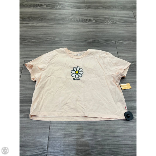 Top Short Sleeve By Levis In Orange, Size: L