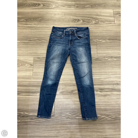 Jeans Skinny By American Eagle In Blue, Size: 2p