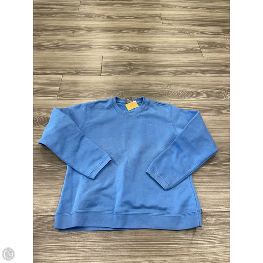 Athletic Sweatshirt Crewneck By Nike In Blue, Size: M