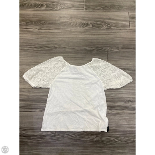 Top Short Sleeve By Loft In White, Size: M