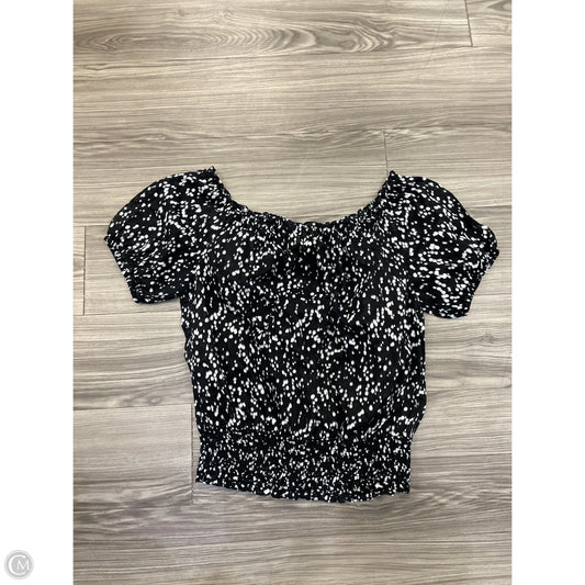 Top Short Sleeve Designer By Michael Kors In Polkadot Pattern, Size: L