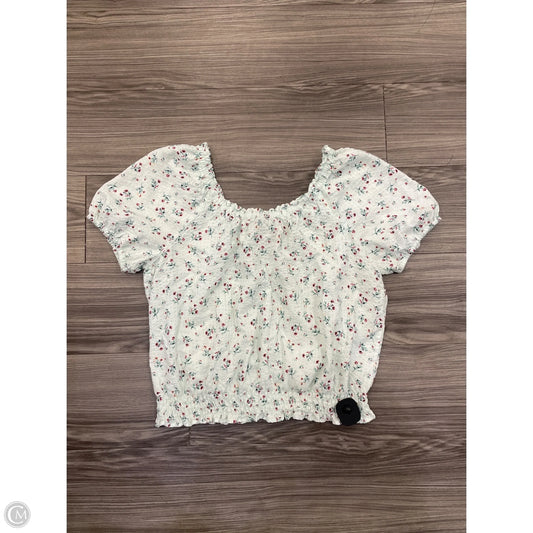 Top Short Sleeve By Falls Creek In Floral Print, Size: L