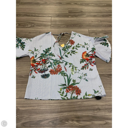 Top Short Sleeve By Coco And Carmen In Striped Pattern, Size: Xl